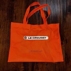 LE Creuset Large EcoFriendly Reusable Shopping Gift Bag Tote 15 X 12 Orange